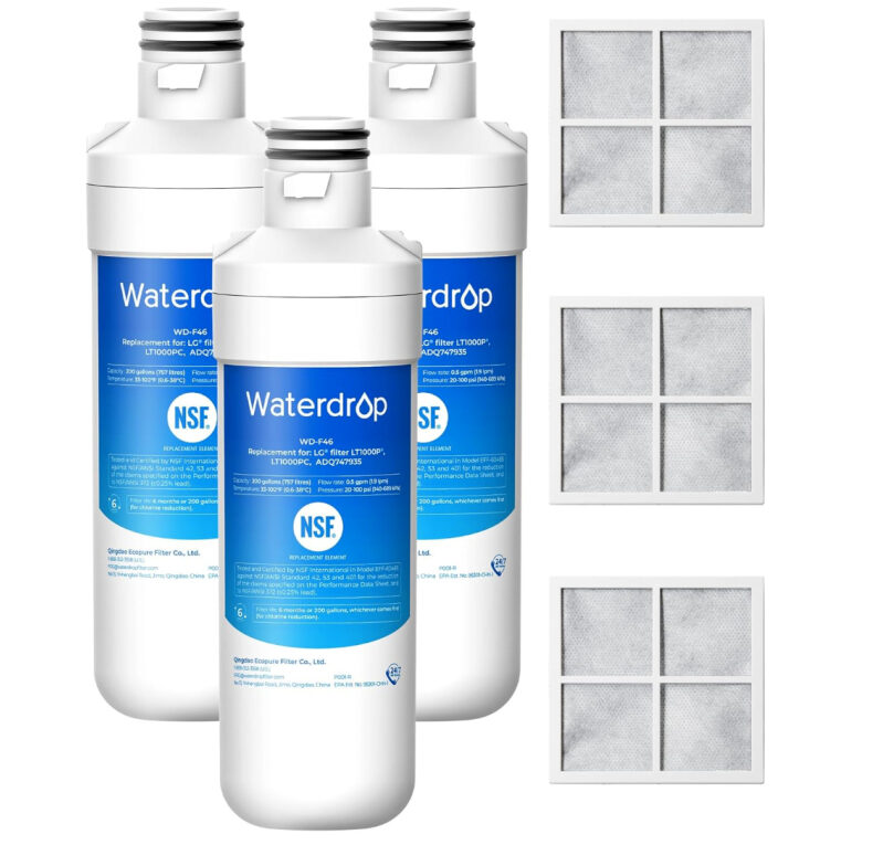 Spring Sale! Waterdrop Refrigerator Water Filters, 3 Pack