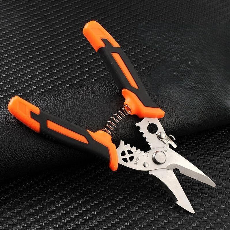 8-16AWG Multi-Function Wire Stripping Pliers w/Safety Lock