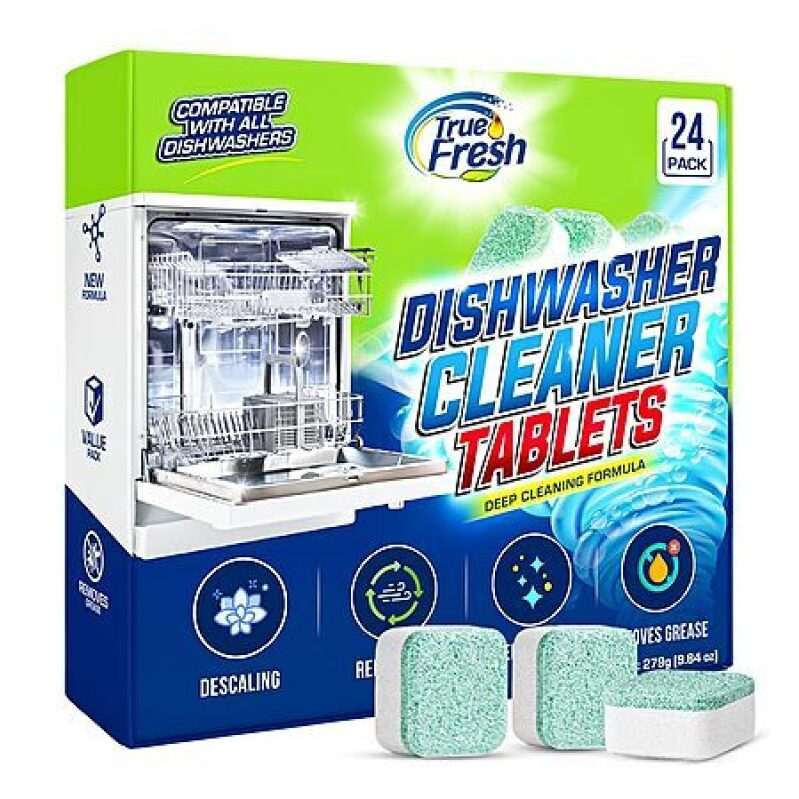 24-Pack True Fresh Dishwasher Cleaner & Deodorizer Tablets (1 Year Supply) - Great Value Deal