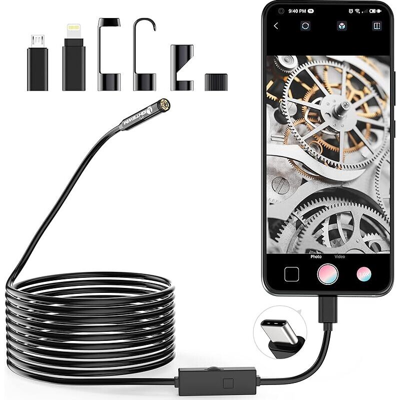 Lightswim 1920p 16.5ft Endoscope Snake Inspection Camera