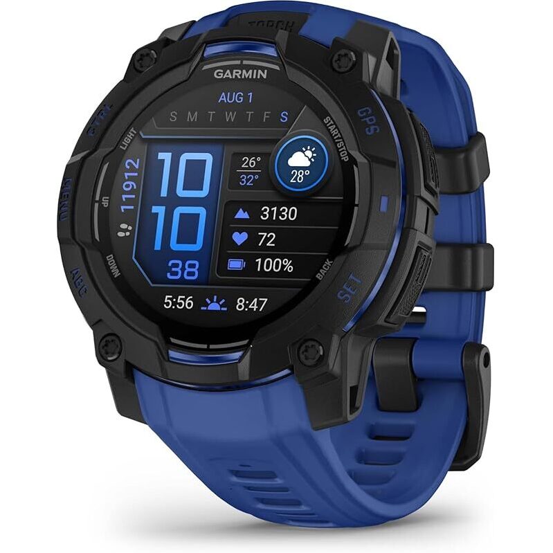 Garmin Instinct 3 45mm AMOLED Display Rugged GPS Smartwatch - Long-Lasting Battery Life