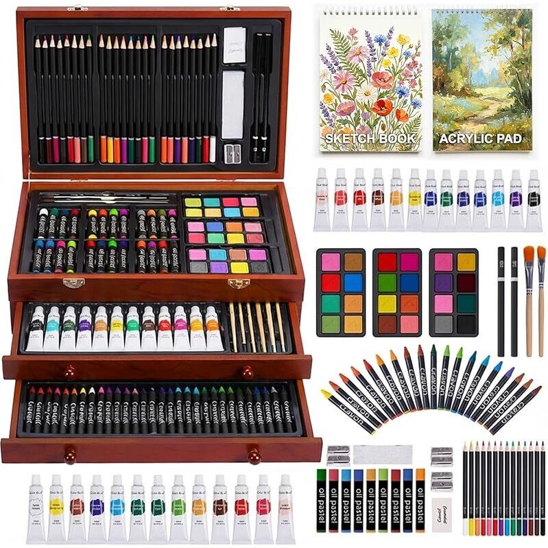 Unleash Creativity with TMOL's 175-Piece Deluxe Art Set