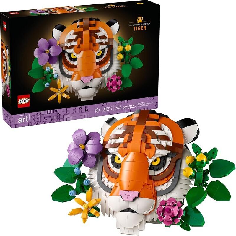 Create a Stunning Tiger Display with LEGO Art The Fauna Collection
