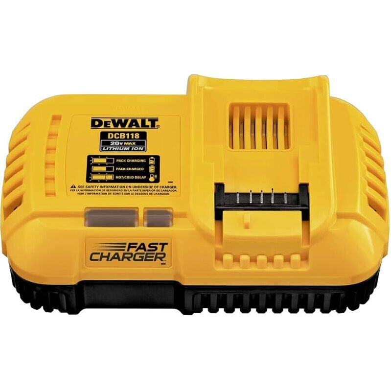 DeWalt 20V MAX/FLEXVOLT Li-Ion Fan Cooled Rapid Battery Charger - Fast Charging, Versatile