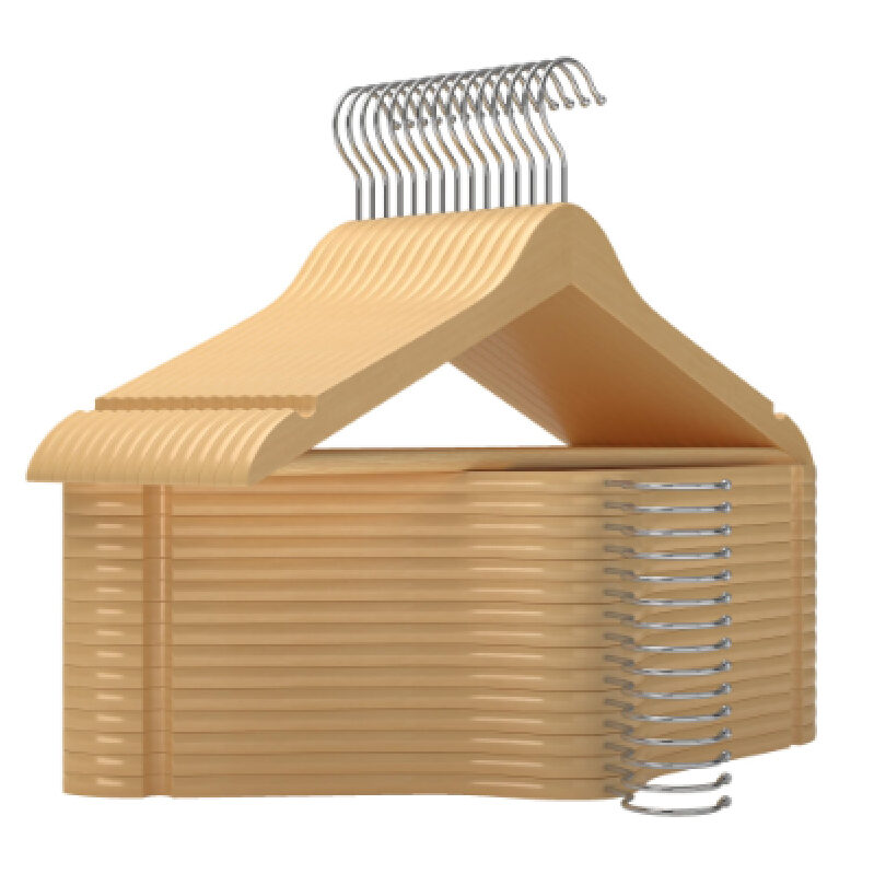 Elegant Wooden Hangers - 30 Pack