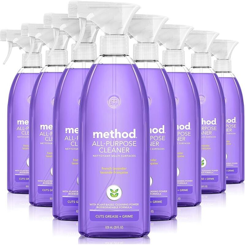 8pk Method All-Purpose Cleaner Spray 28oz - Powerful, Plant-Based Cleaning