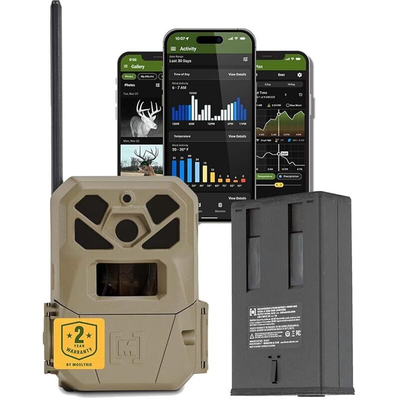 Moultrie Edge 2 Pro Cellular Trail Camera: 1440P Video, HD Audio