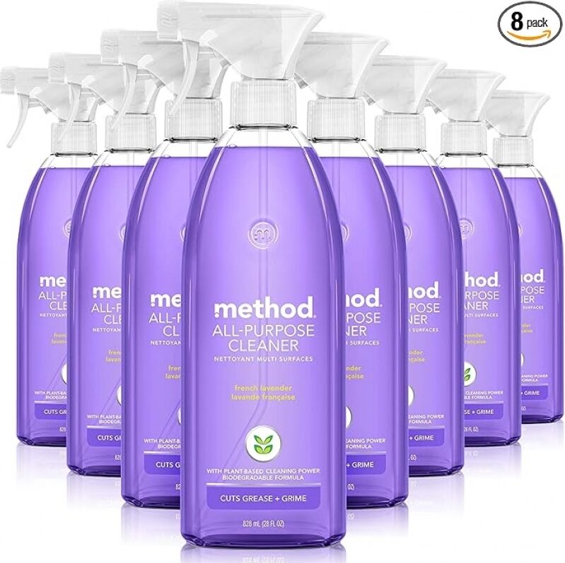 Powerful All-Purpose Cleaner Spray in French Lavender, 28 Fl Oz (Pack of 8)