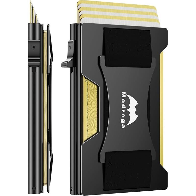 Medrega Men Slim Minimalist Metal Pop Up Smart Wallet