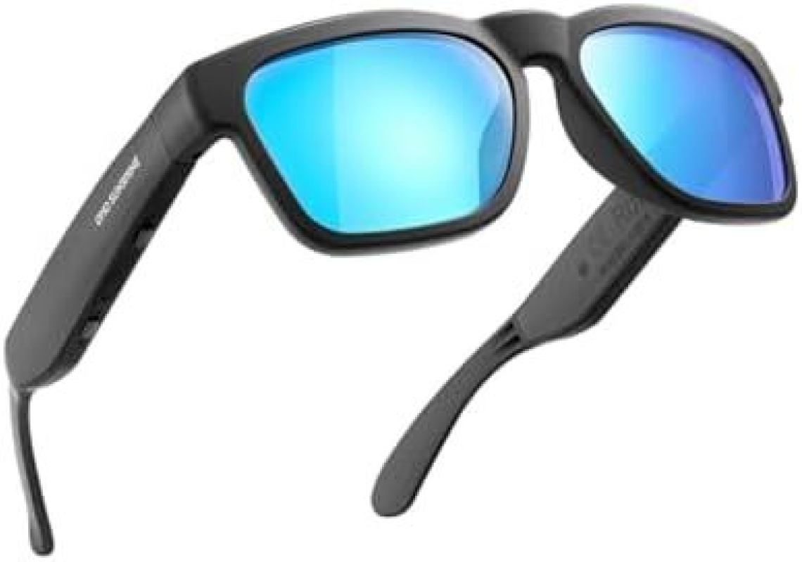 OhO Smart Polarized Sunglasses with Bluetooth Speaker - Mirror Blue Lens
