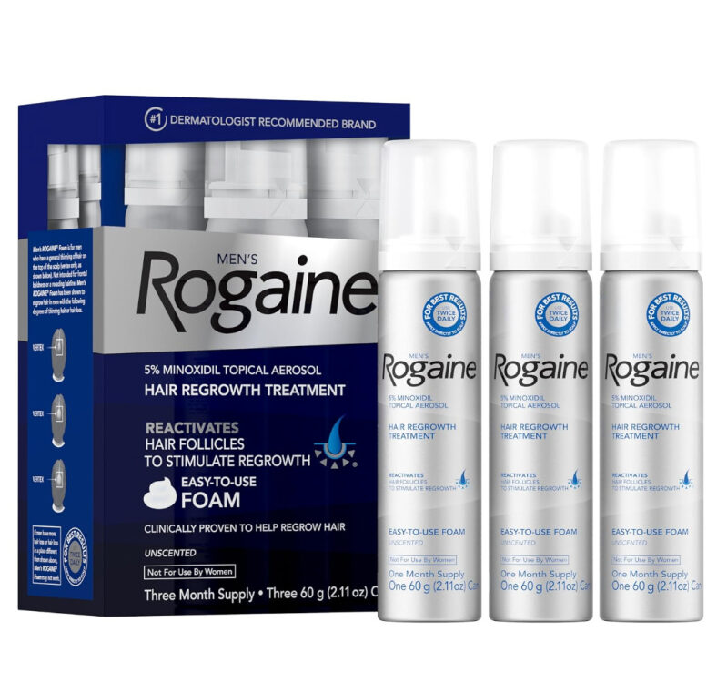 Rogaine Men's 5% Minoxidil Hair Regrowth Foam - Clinically Proven