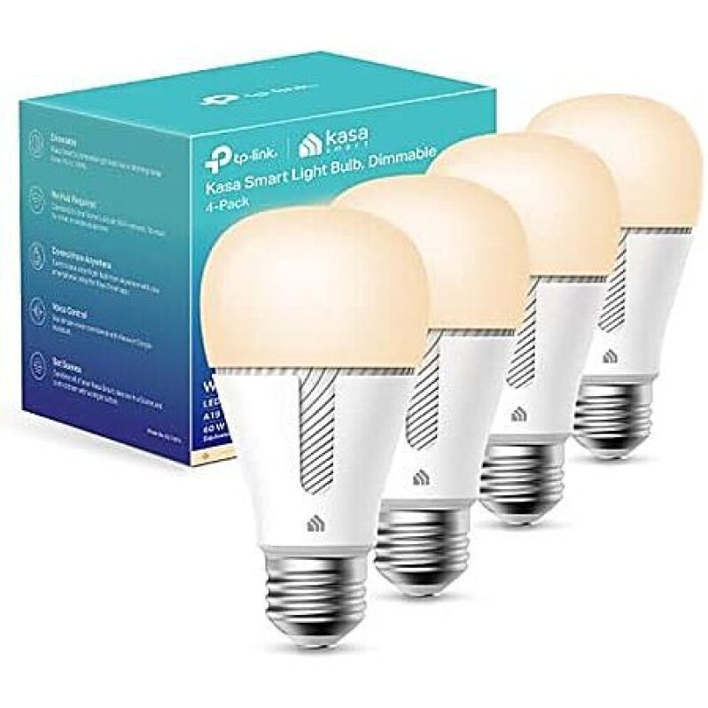 Kasa Smart LED Wi-Fi Soft White Dimmable Light Bulbs - 4-Pack