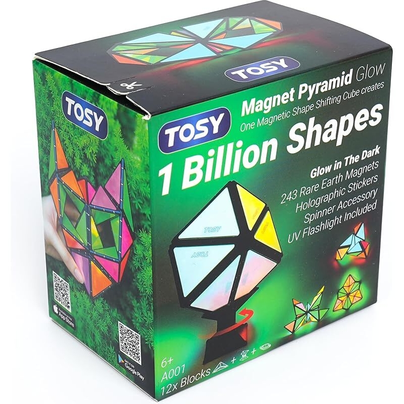 TOSY Magnet Pyramid Glow 12pcs - Creative Puzzle Toy