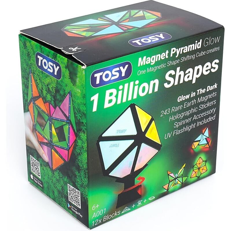 TOSY Magnet Pyramid Glow 12pcs - Creative Puzzle Toy