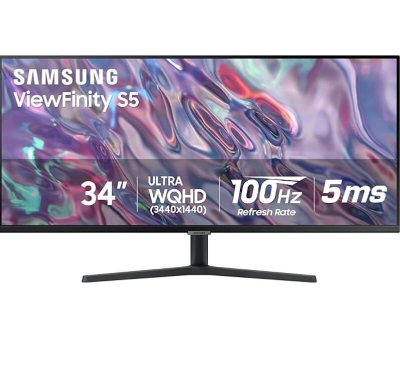 Samsung ViewFinity S50GC 34-Inch Ultra-WQHD Curved Monitor - 2023 Model