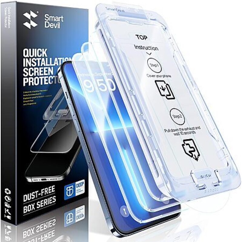 Affordable 3-Pk Tempered Glass Screen Protectors for iPhone 12/13/14/15/16 Series