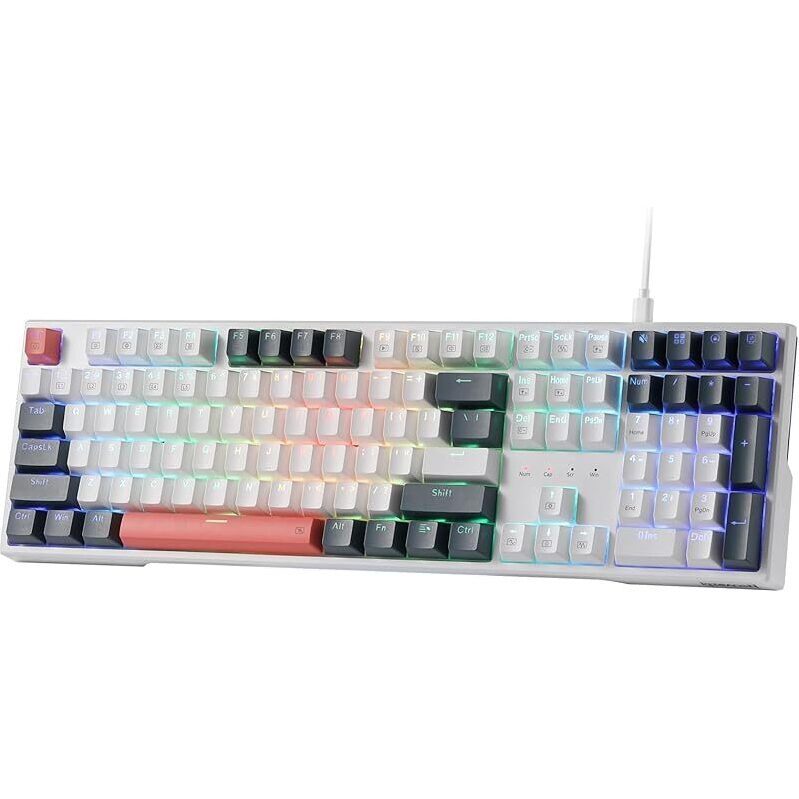 Redragon K668 RGB Gaming Keyboard - 104 Keys with Hot-Swappable Switches