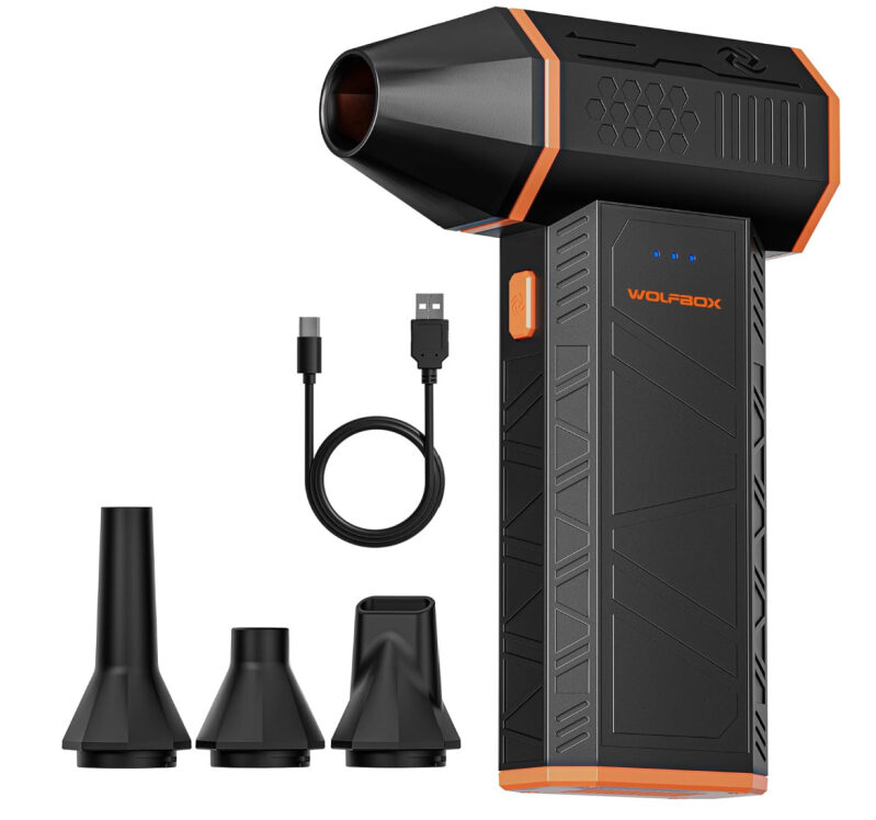 WOLFBOX MegaFlow 50 Mini Compressed Air Cleaner - 110,000RPM High-Speed Air Blower