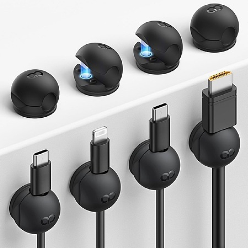 8-Pack Lamicall Dual Magnetic Silicone Cable Organizer Clips - $4 + Free Shipping with Prime