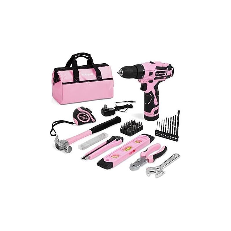 WORKPRO 12V Cordless Drill Driver Kit - 61pc