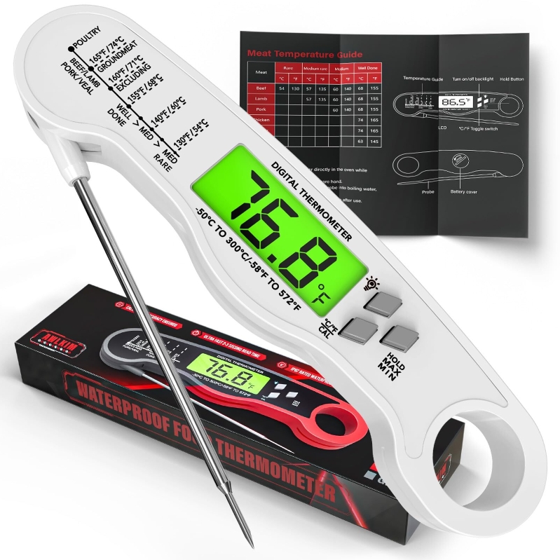 AWLKIM Digital Magnetic Instant Read Food Thermometer - Precision Cooking Tool