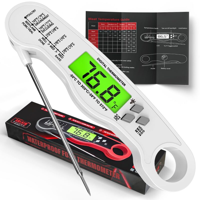 AWLKIM Digital Magnetic Instant Read Food Thermometer - Precision Cooking Tool