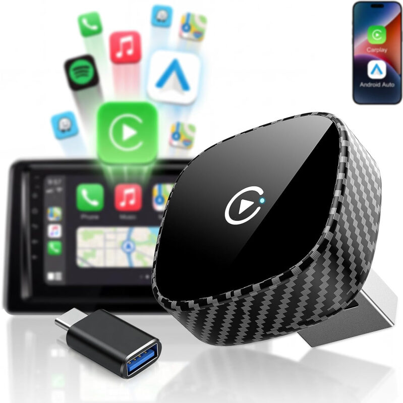 Wireless CarPlay Adapter for Apple iPhone & Android Auto 2026 Upgrade