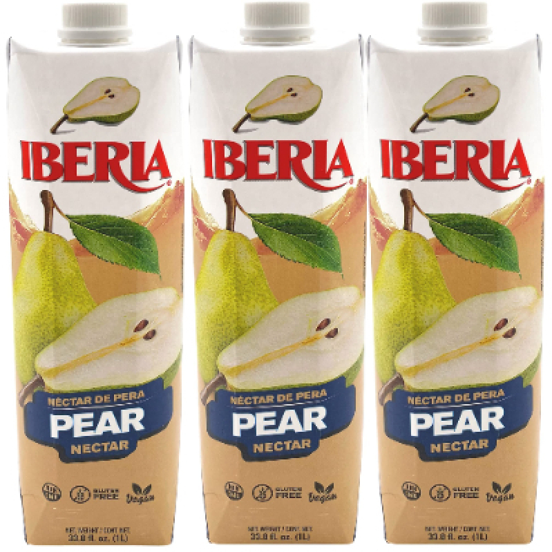 Iberia Pear Nectar - 1L Pack of 3