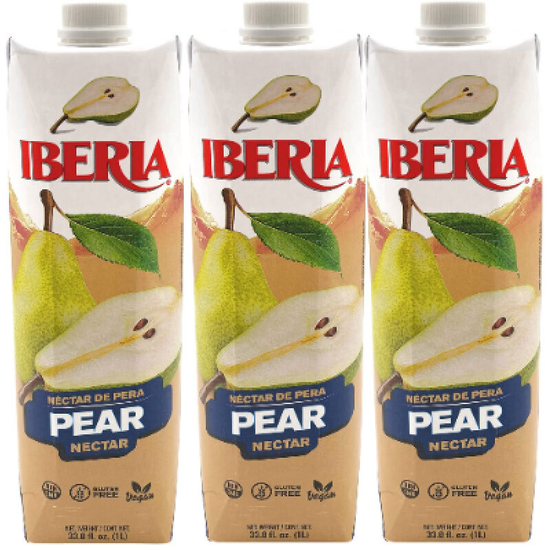 Iberia Pear Nectar - 1L Pack of 3