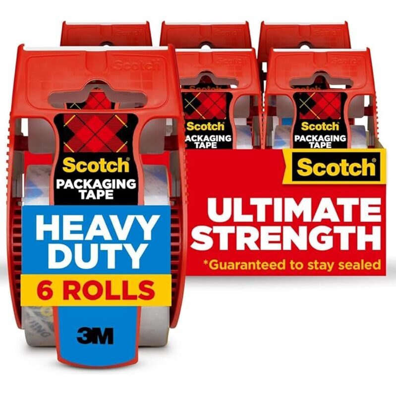 Scotch Heavy Duty Packaging Tape - 6 Rolls