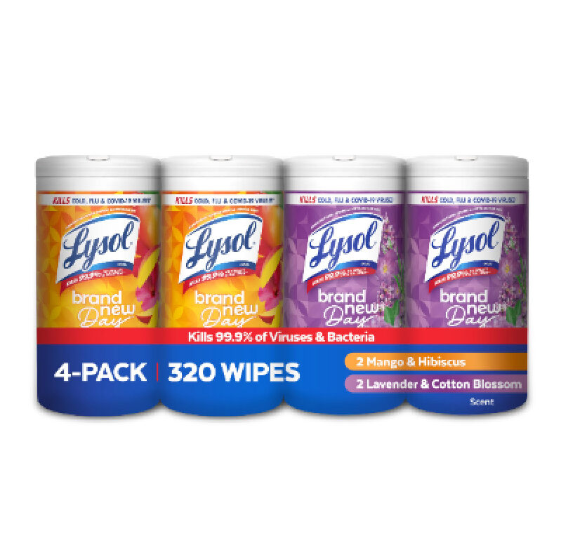 Lysol Mango & Lavender Disinfecting Wipes 4-Pack