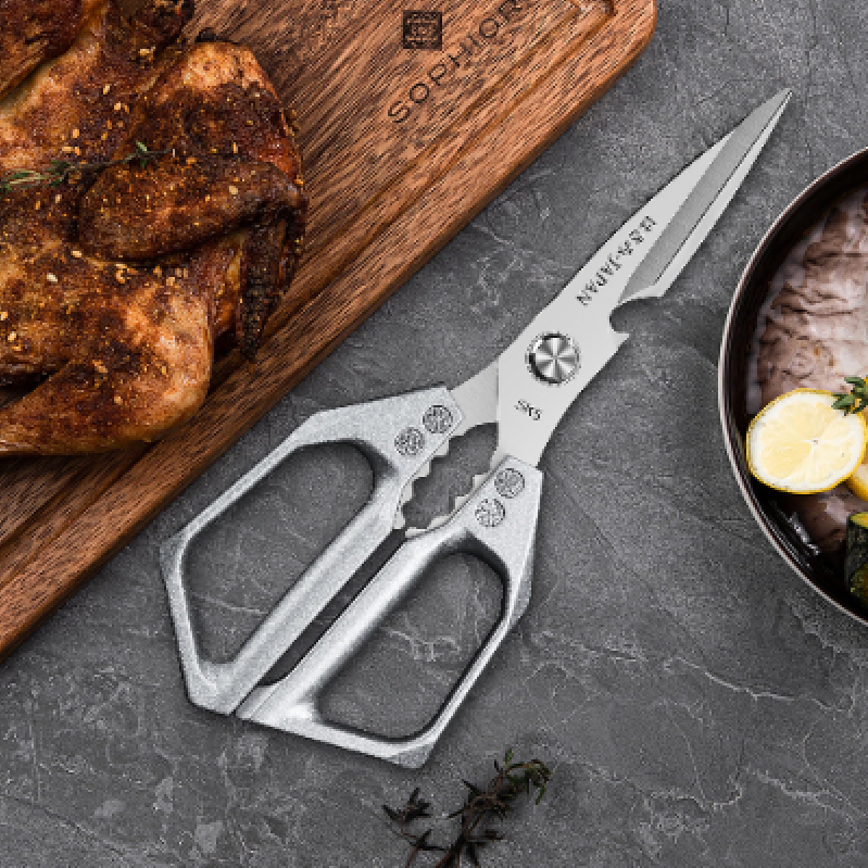 Heavy-Duty Kitchen Shears for Efficient Cooking