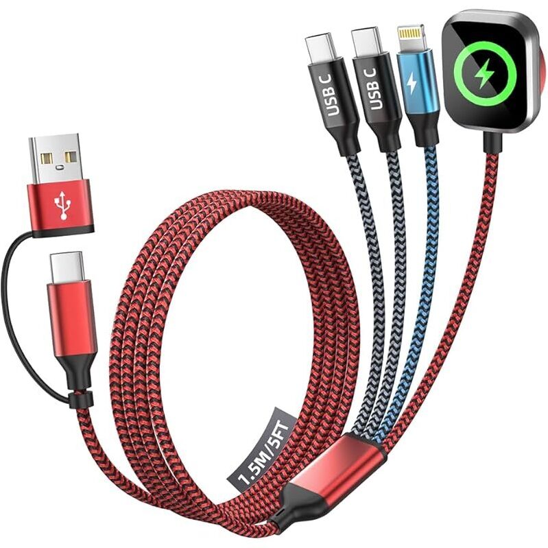 4-in-2 Multi Charging Cable for iWatch and iPhone