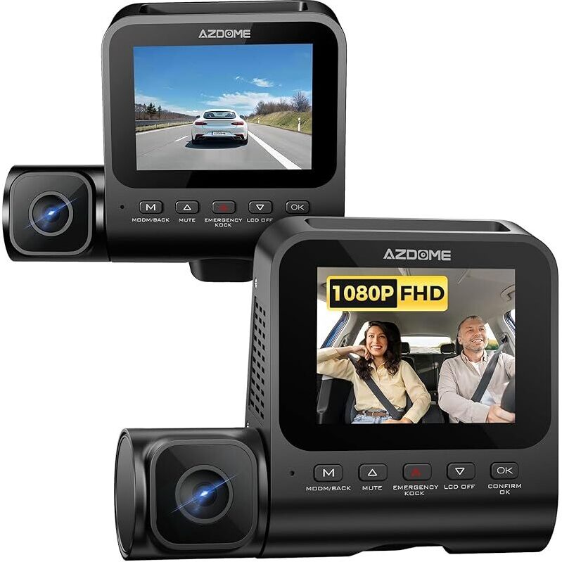 AZDOME V600 1080P Dual Dash Camera for Cars - Dual-Camera System for Ultimate Safety