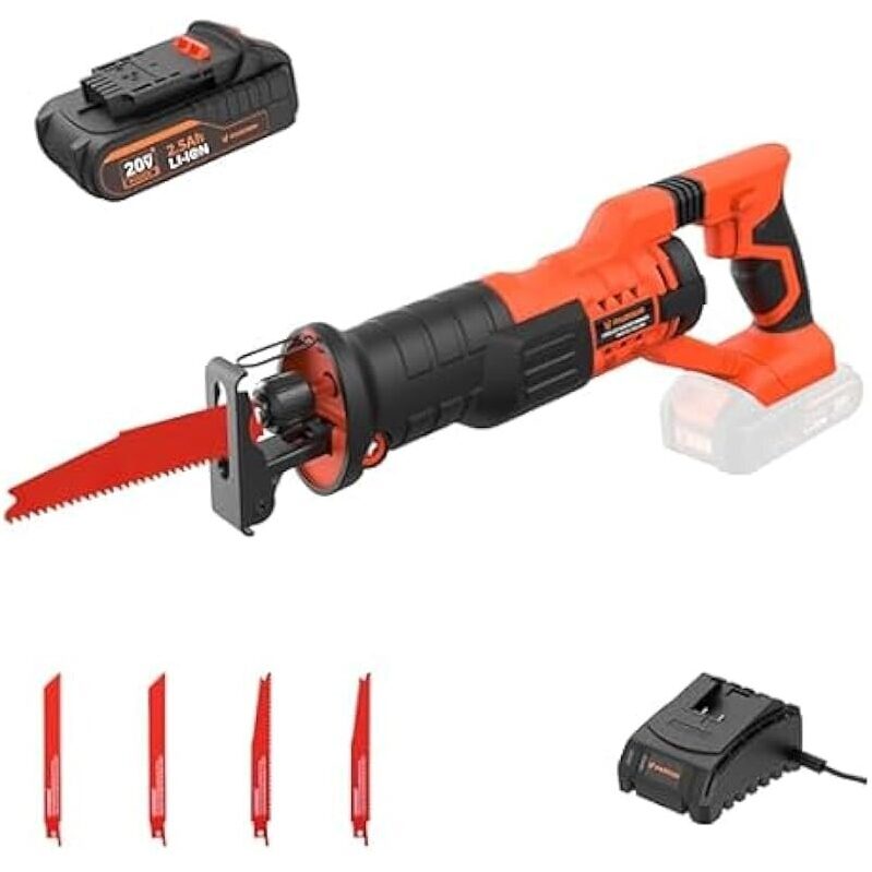 Powerful 20V Cordless Reciprocating Saw Kit - Efficient Cutting Tool