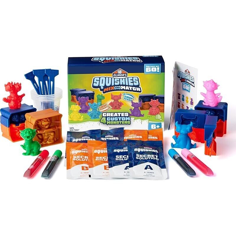 Elmer's Squishies Mix and Match: DIY Squishy Toys Set for Kids