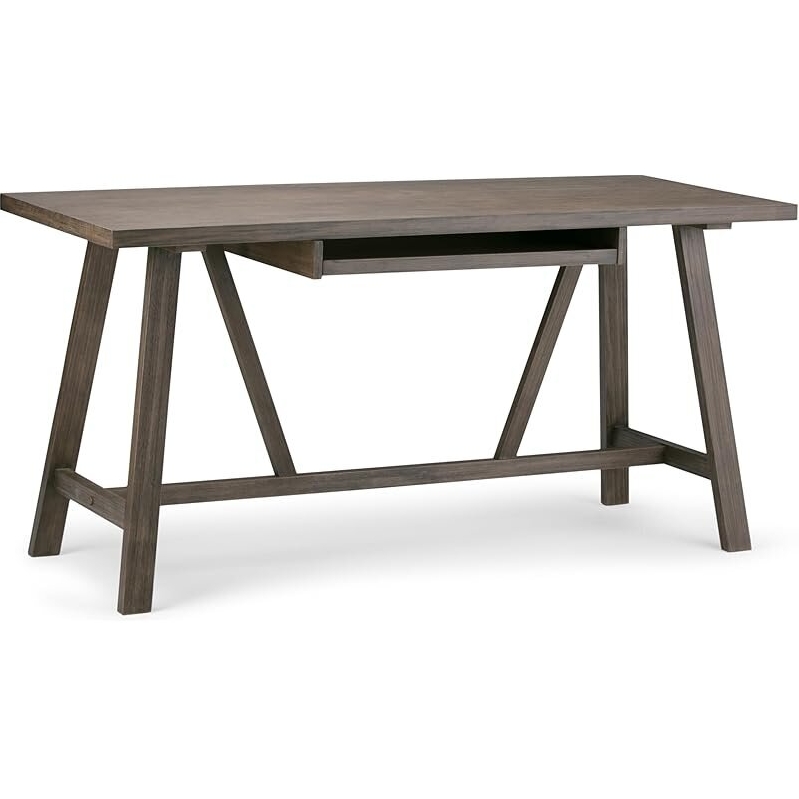 Simplhome Dylan Solid Wood Industrial 60-in Office Desk - Stylish and Functional