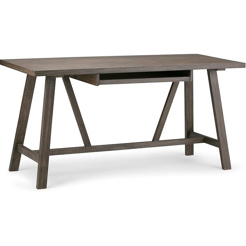 Simplhome Dylan Solid Wood Industrial 60-in Office Desk - Stylish and Functional