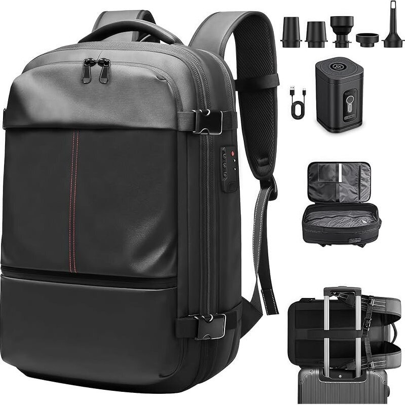Nyfeizi 60L Expandable Vacuum Travel Backpack + Airpump