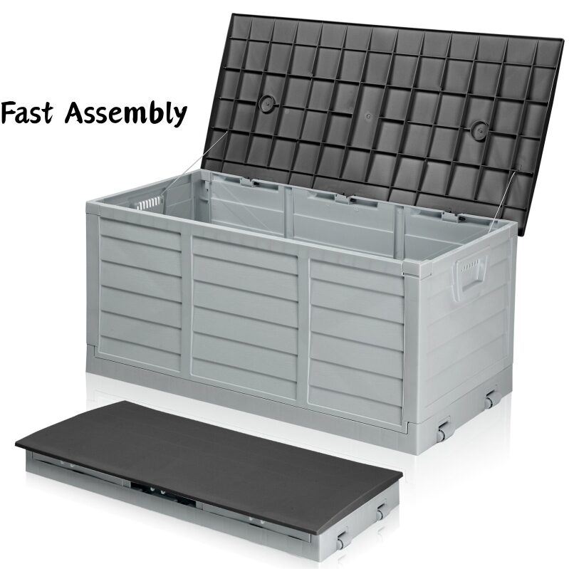 Ktaxon 75gal Outdoor Garden Storage Deck Box - Durable and Weather-Resistant