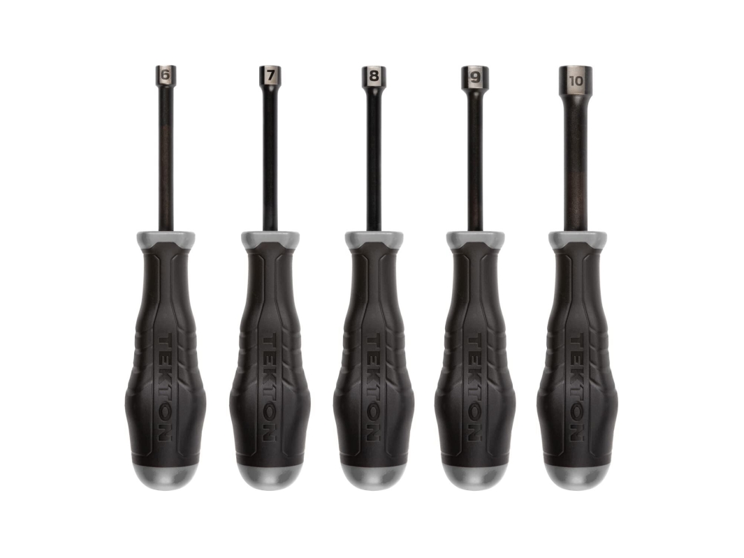 High-Torque TEKTON 5-Piece Black Oxide Blade Nut Driver Set