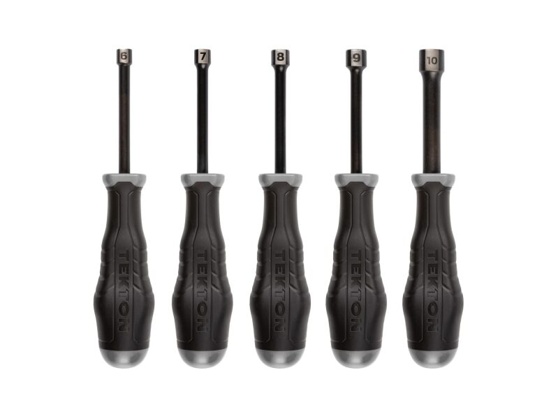 High-Torque TEKTON 5-Piece Black Oxide Blade Nut Driver Set