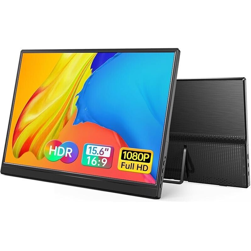 Yxk Y1562 15.6-in 1080P USB-C HDMI Ultra-Slim Travel Monitor - Perfect for On-the-Go Visuals