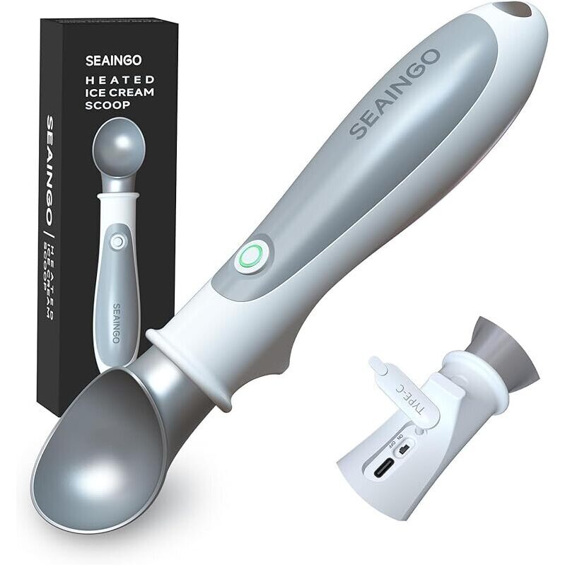 Heated Ice Cream Scoop - Effortless Ice Cream Serving Made Easy