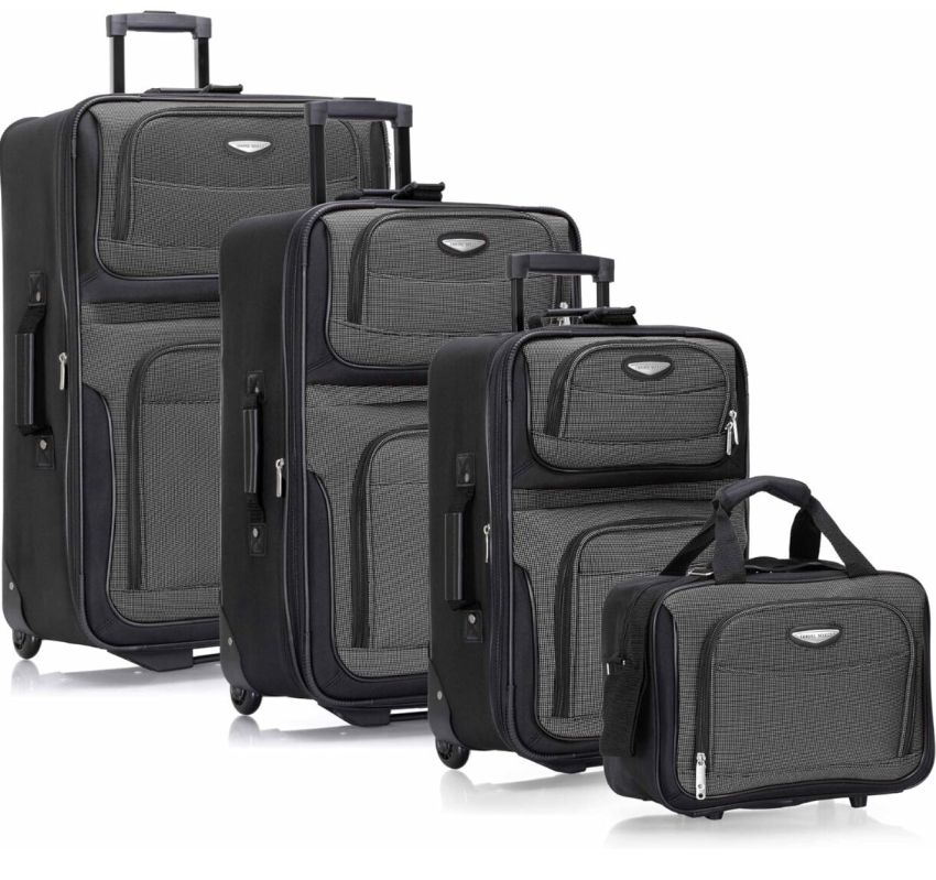 Travel Select Amsterdam Expandable Luggage Set - 4 Piece Suite with Wheels