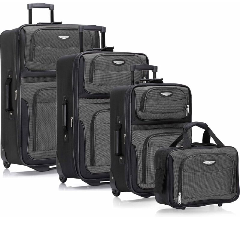 Travel Select Amsterdam Expandable Luggage Set - 4 Piece Suite with Wheels