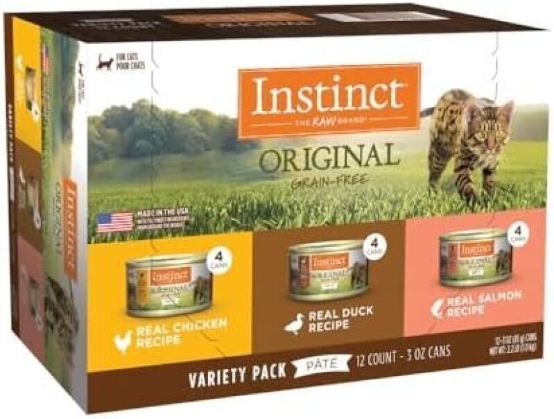 12 x 3oz Instinct Original Grain Free Recipe Natural Wet Canned Cat Food - Variety Pack