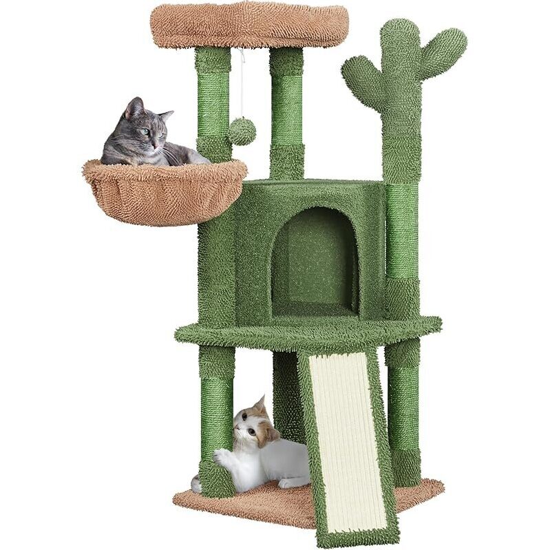 42-Inch Multi-Level Cactus Cat Tree: Ultimate Play & Rest Hub for Cats
