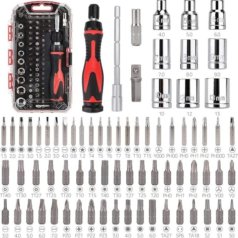 73-Piece Magnetic Ratcheting Wrench & Screwdriver Tool Set