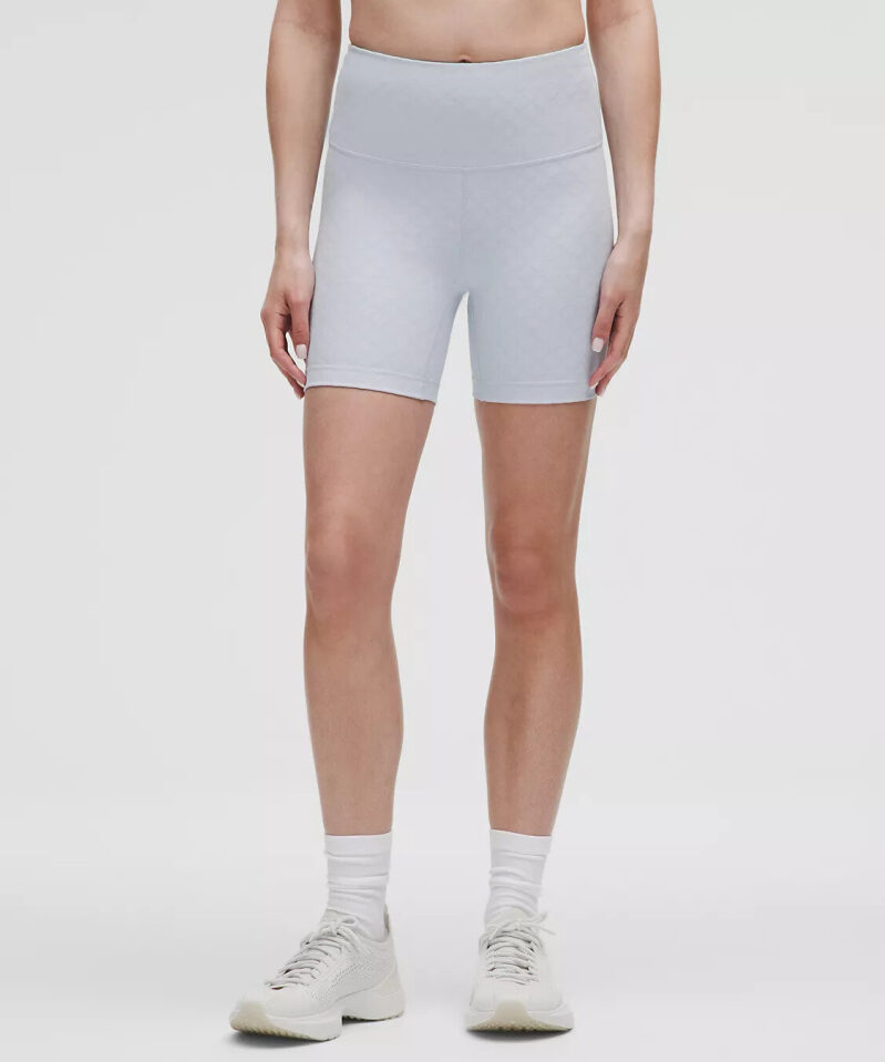 Lululemon 3D Jacquard High-Waist Diamond Yoga Shorts - 6 Inch, Two-Color Option